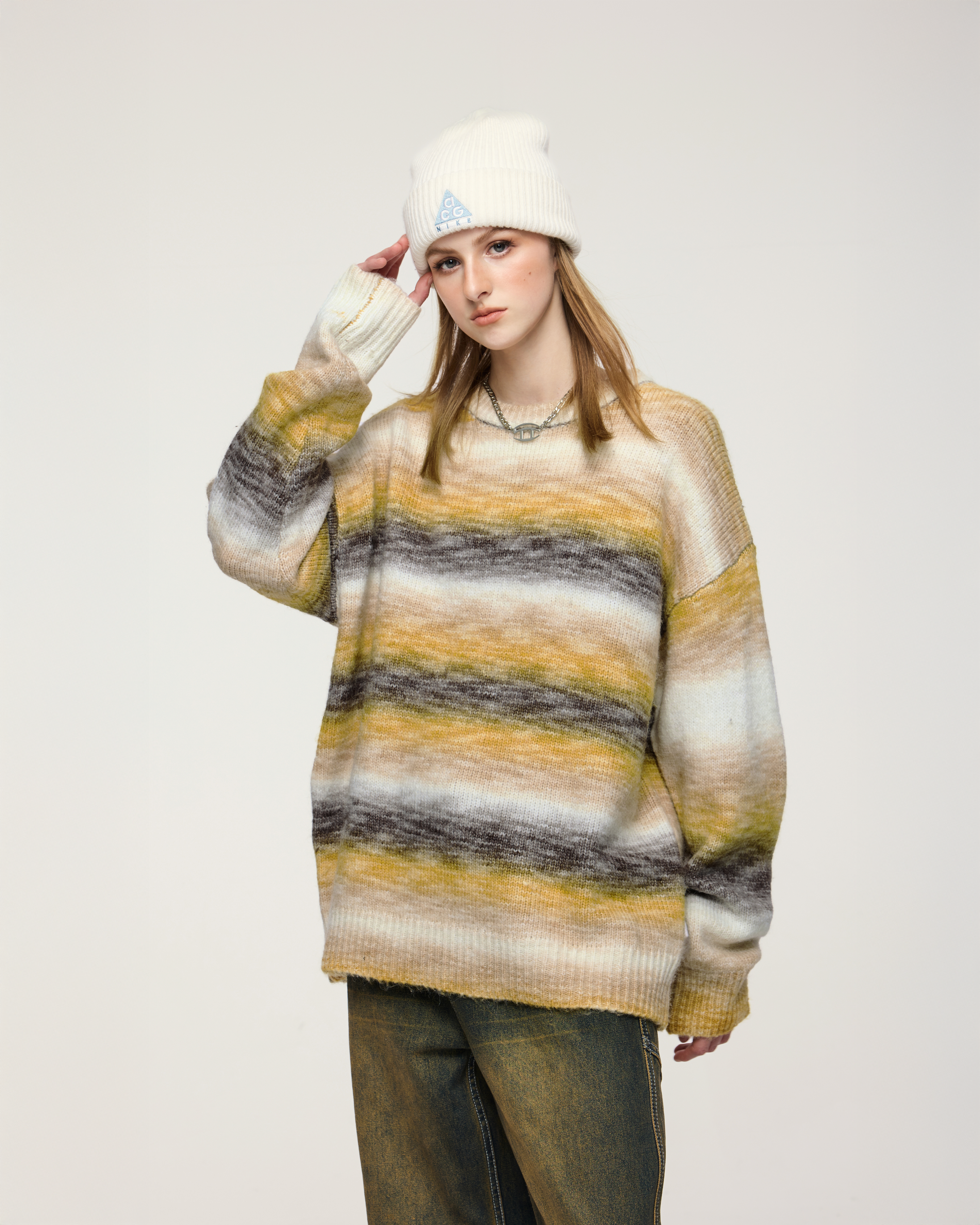 Gradient Cozy Knit Sweater Yellow