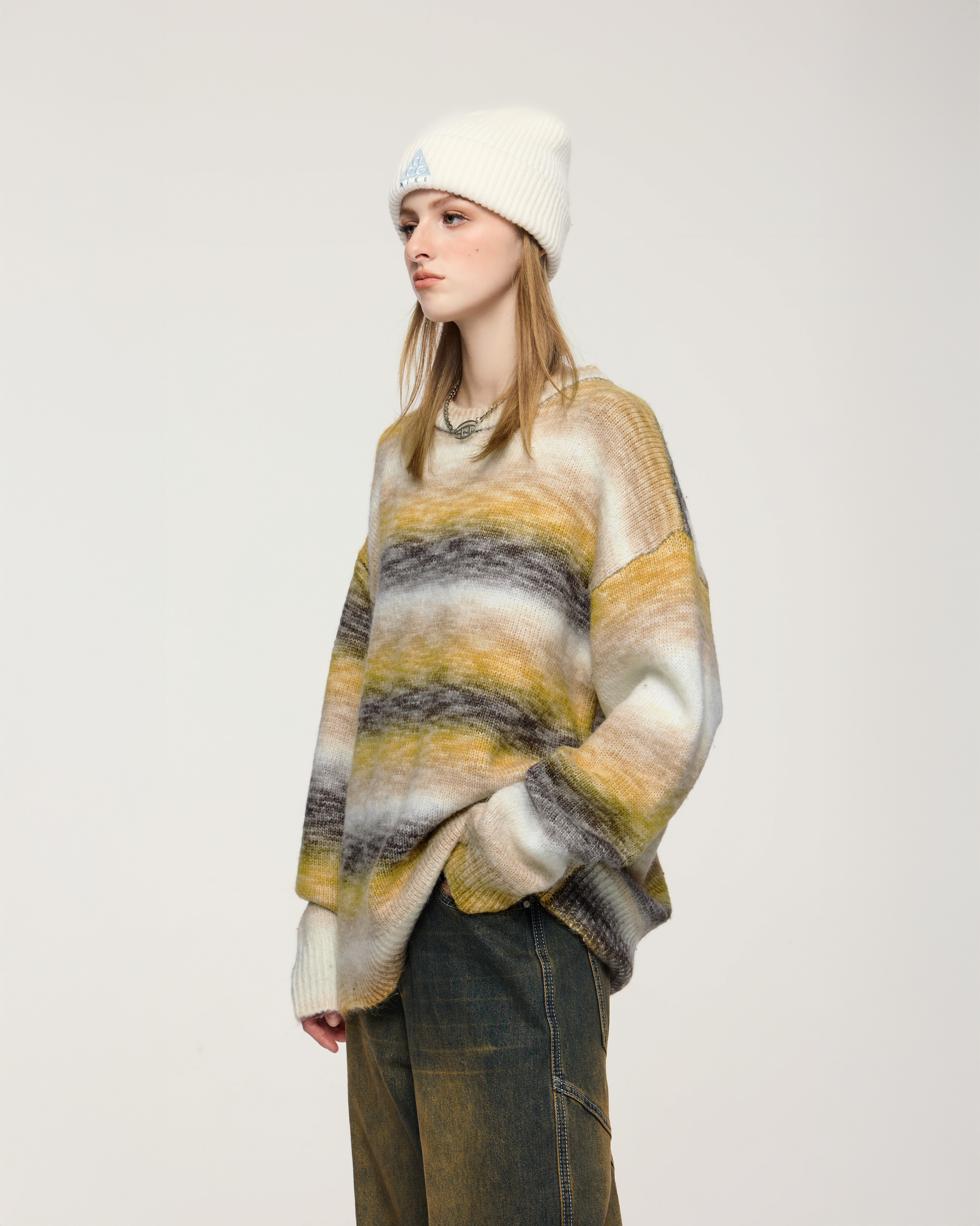 Gradient Cozy Knit Sweater Yellow