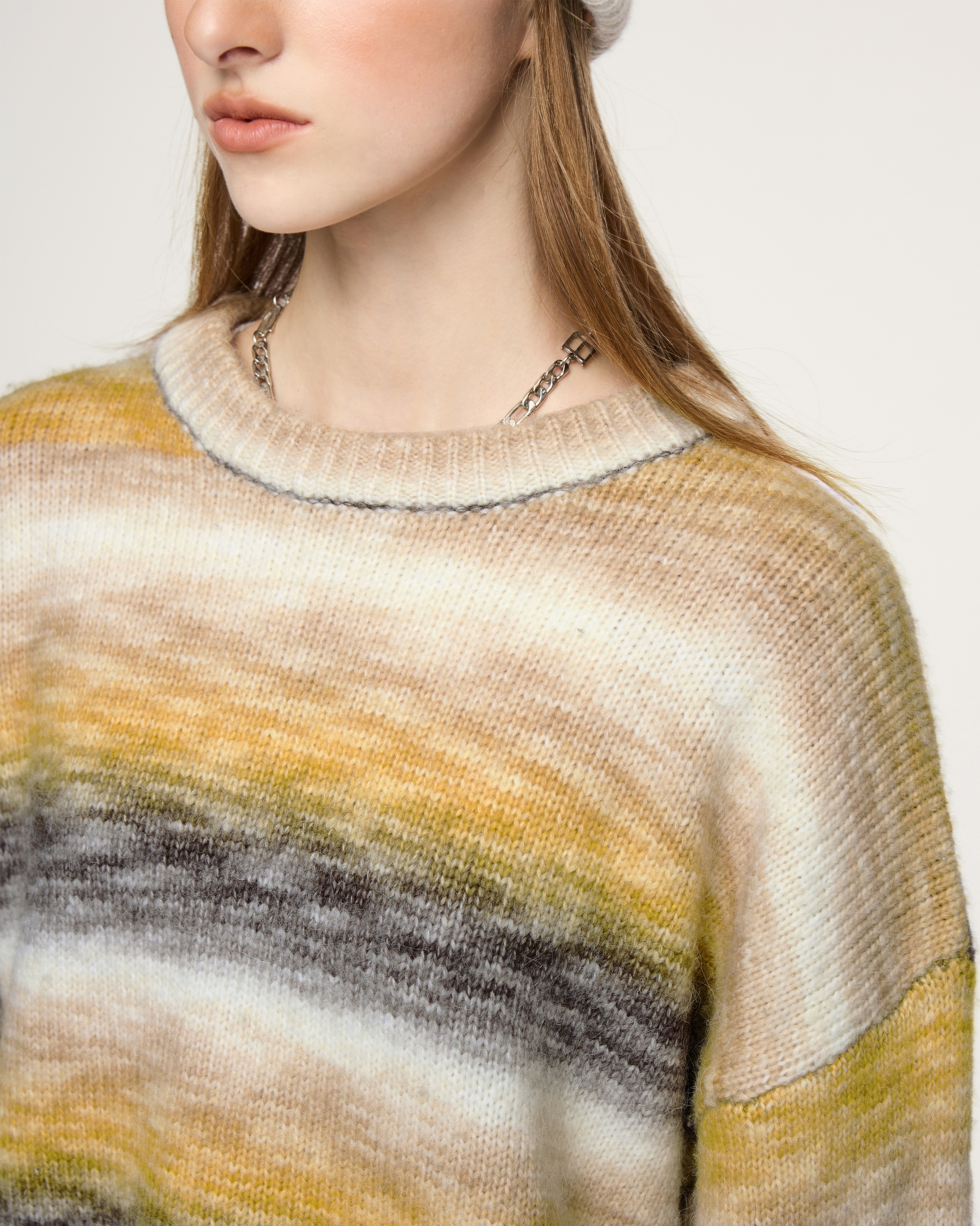 Gradient Cozy Knit Sweater Yellow