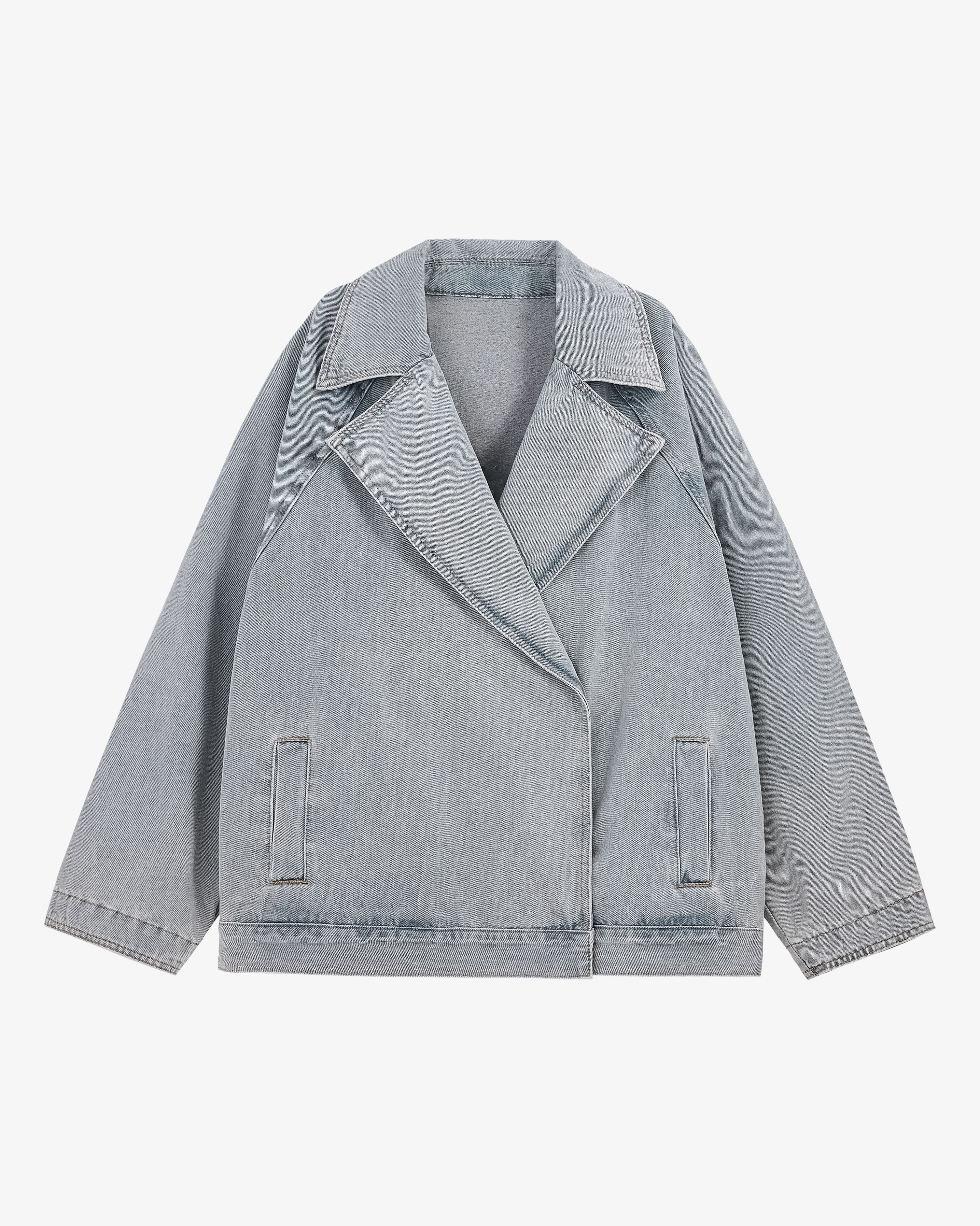 Wide Lapels Denim Jacket