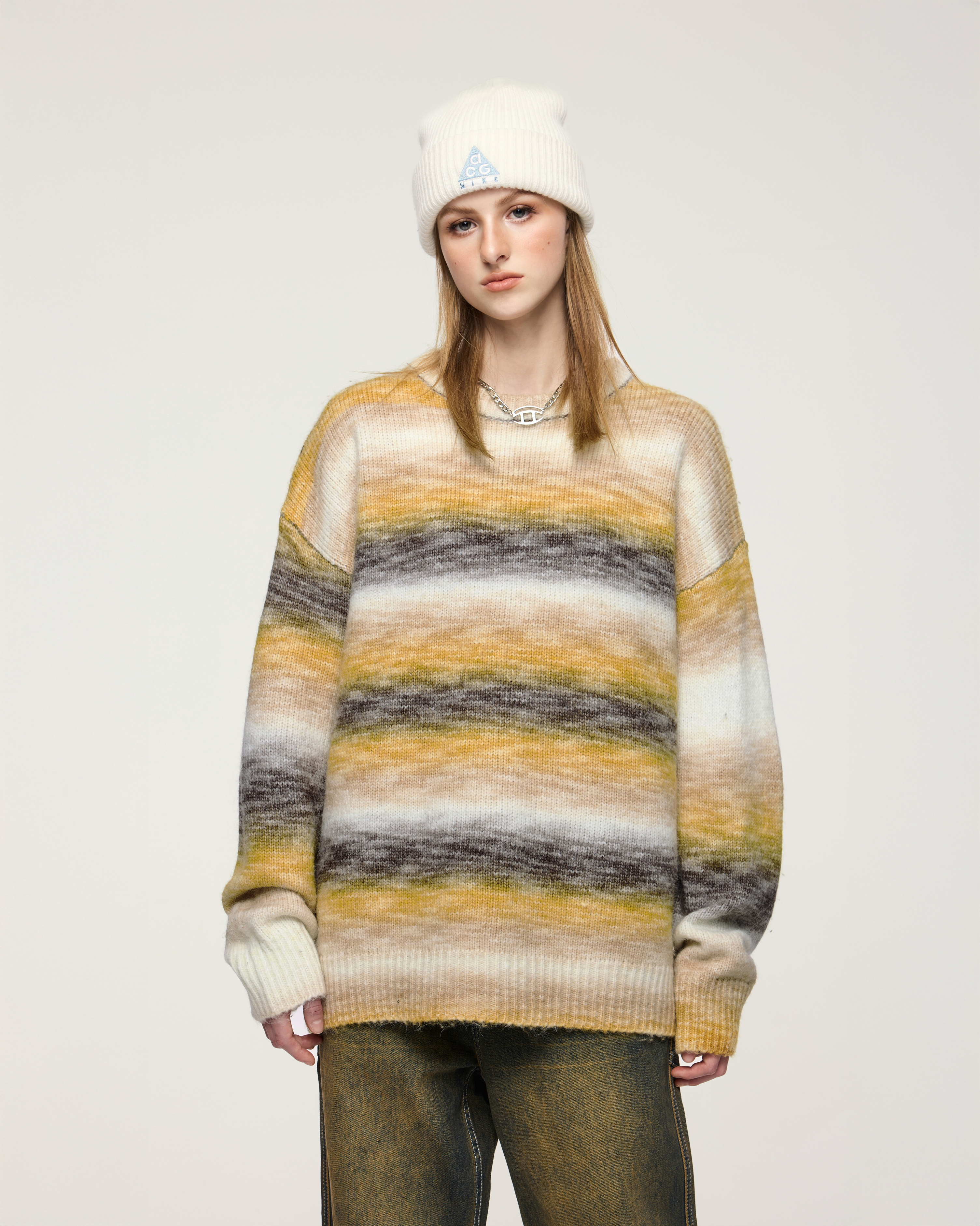 Gradient Cozy Knit Sweater Yellow