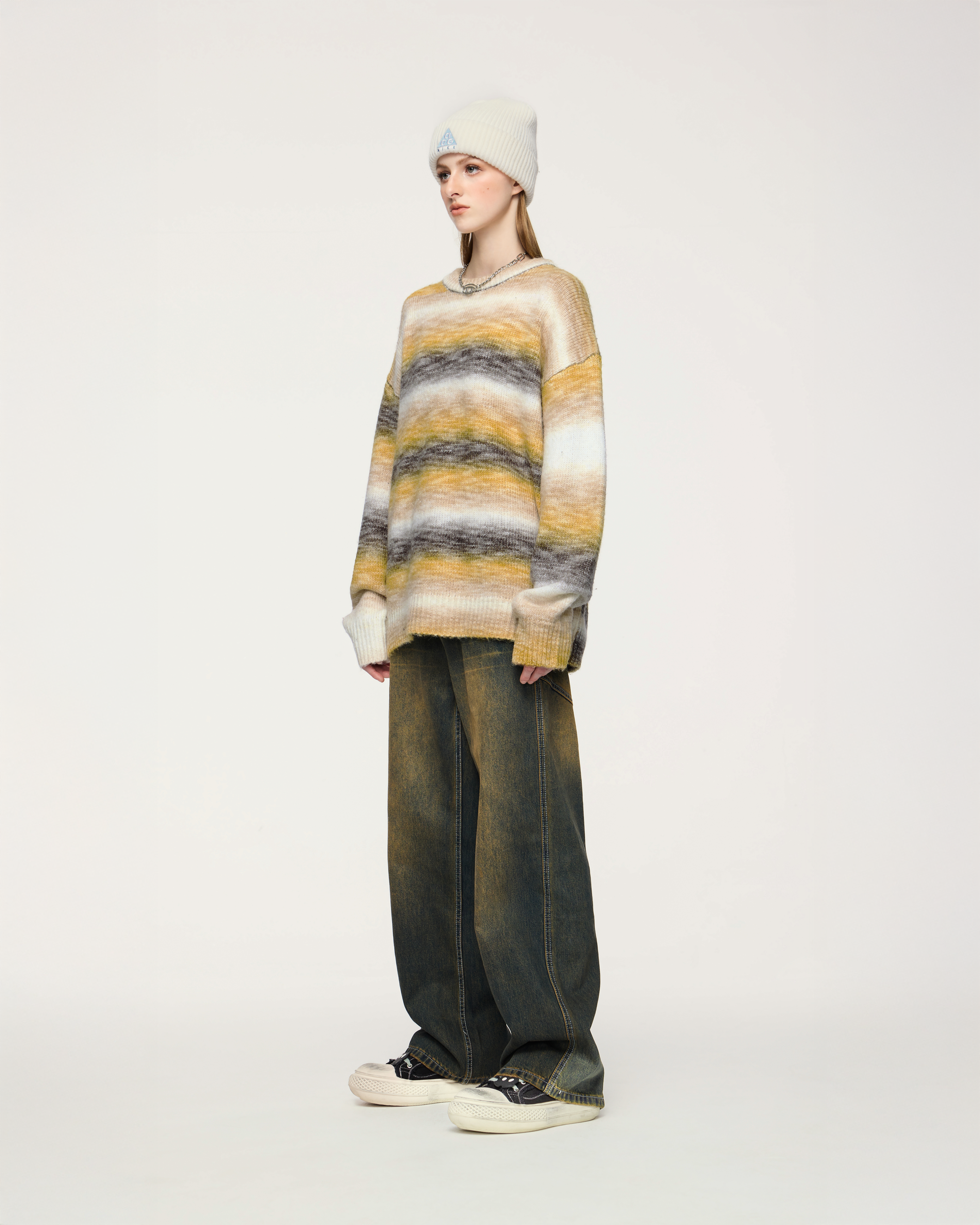 Gradient Cozy Knit Sweater Yellow