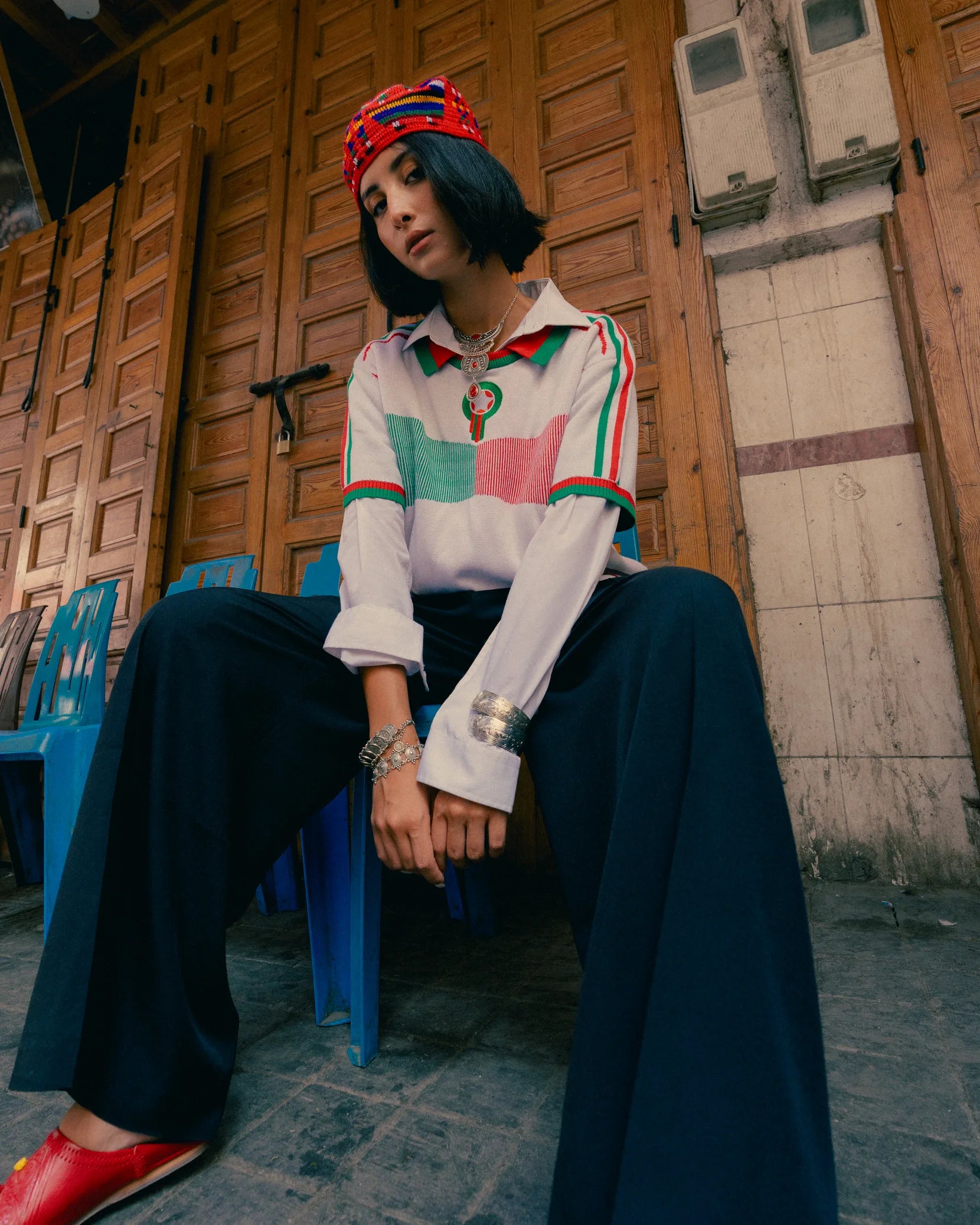 Morocco White Knit