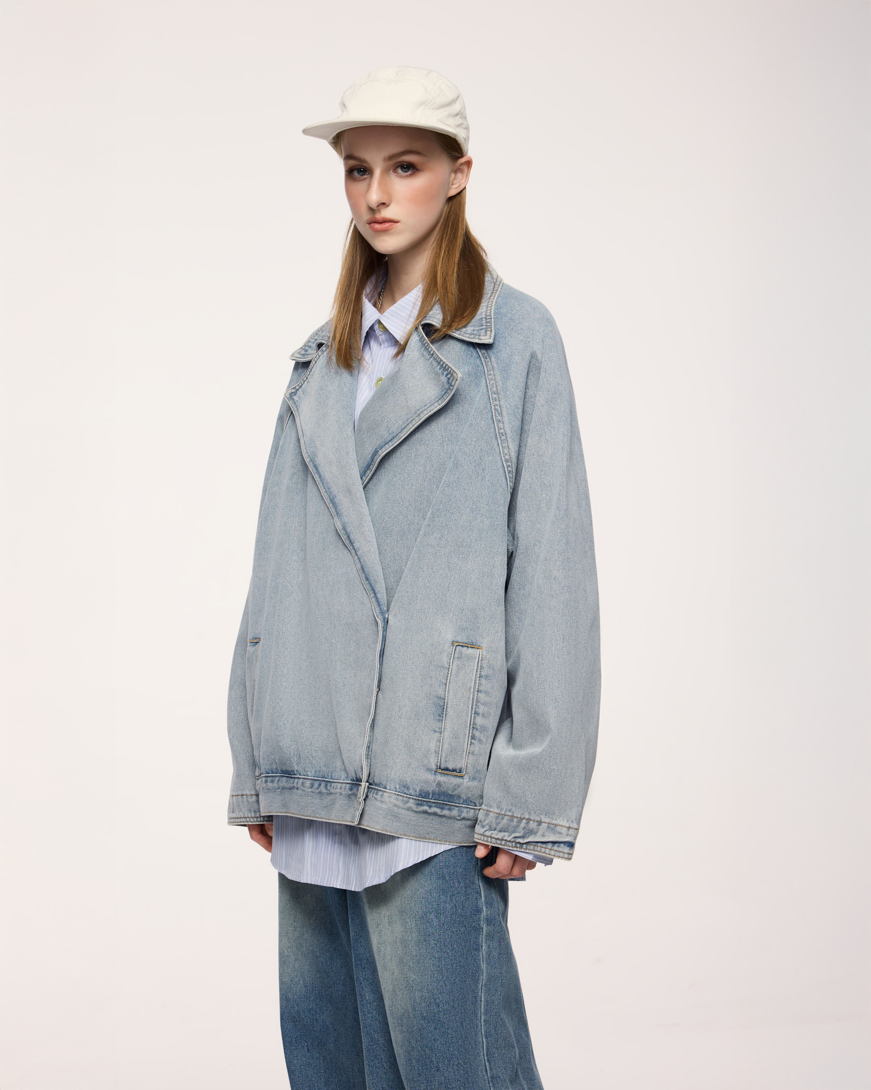 Wide Lapels Denim Jacket