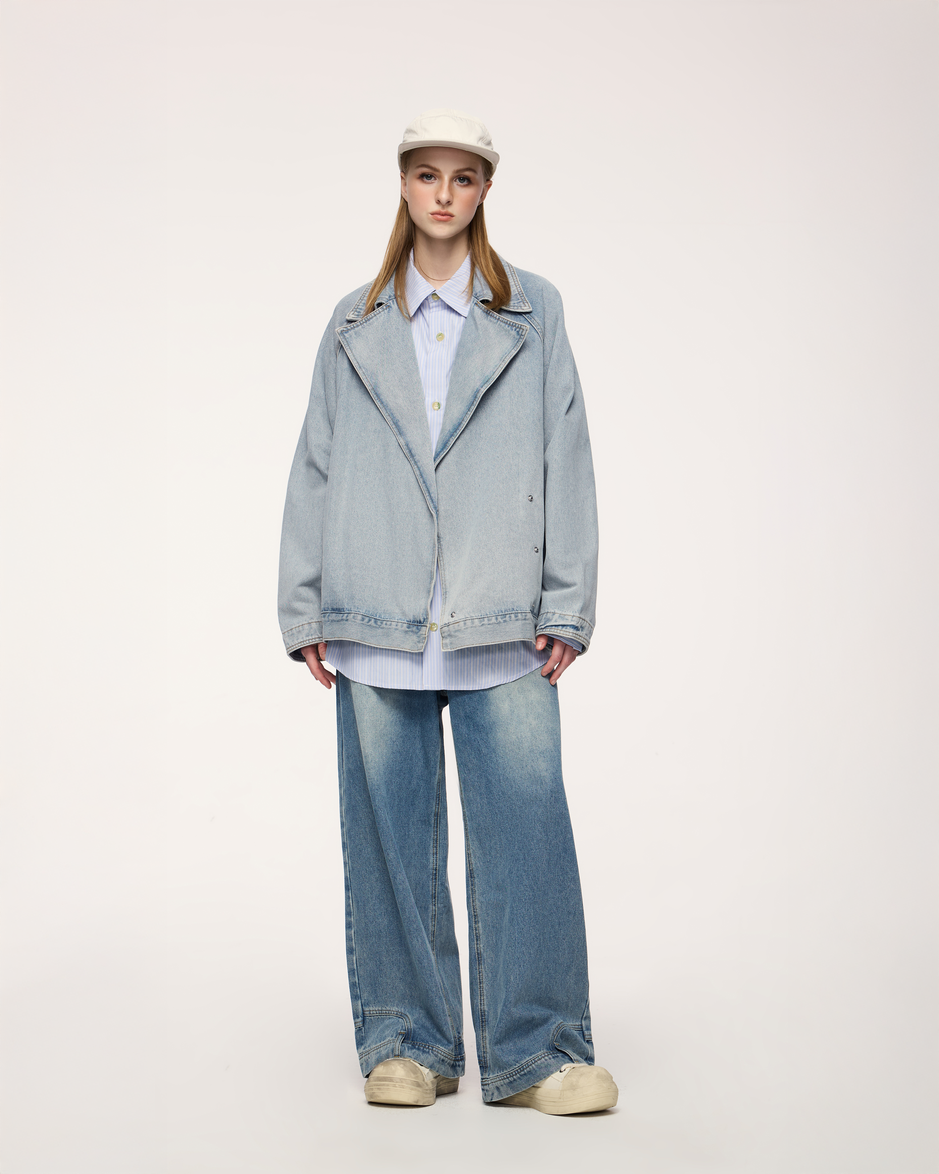 Wide Lapels Denim Jacket