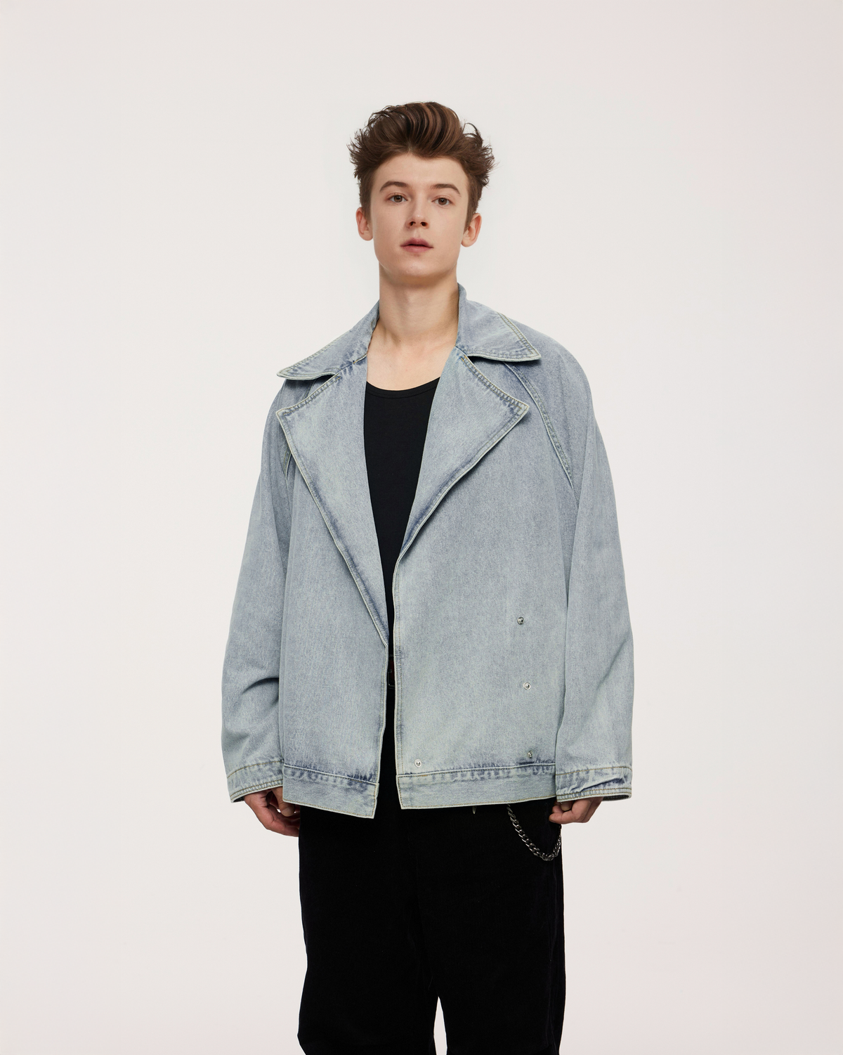 Wide Lapels Denim Jacket
