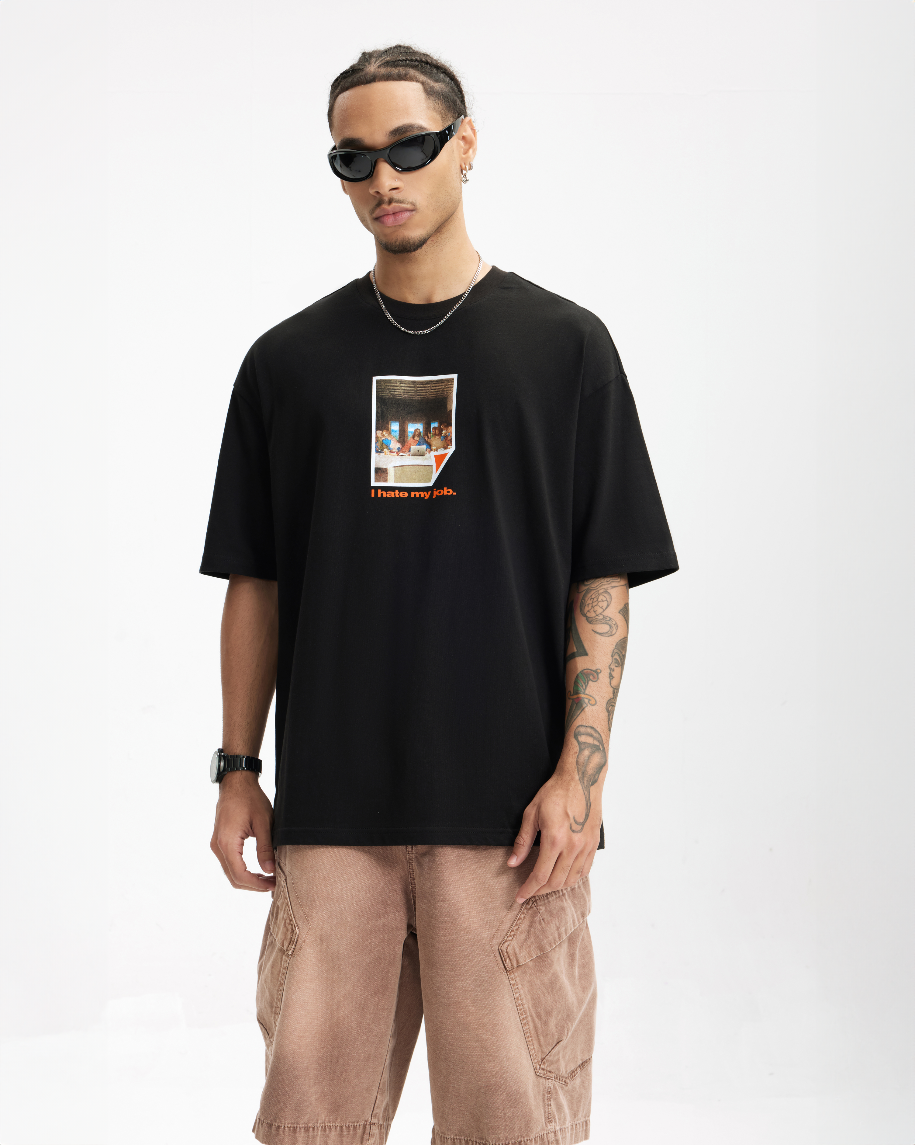 I hate my job Black Tee