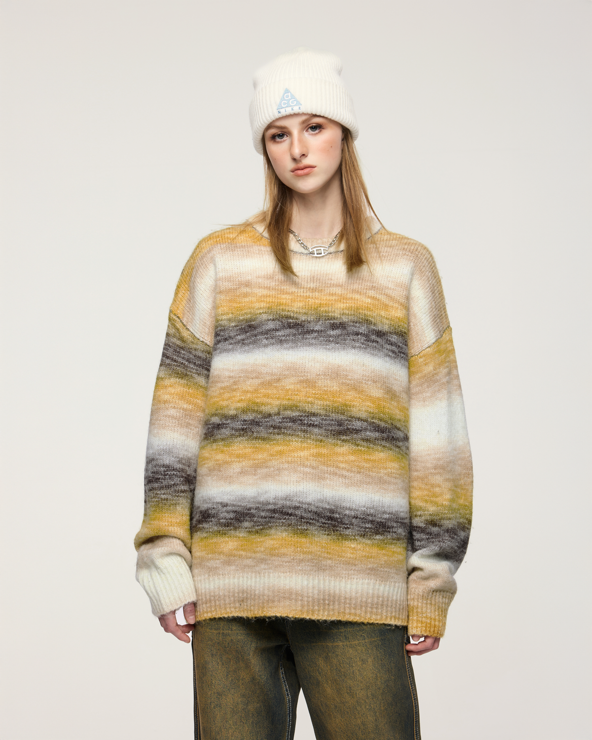 Gradient Cozy Knit Sweater Yellow