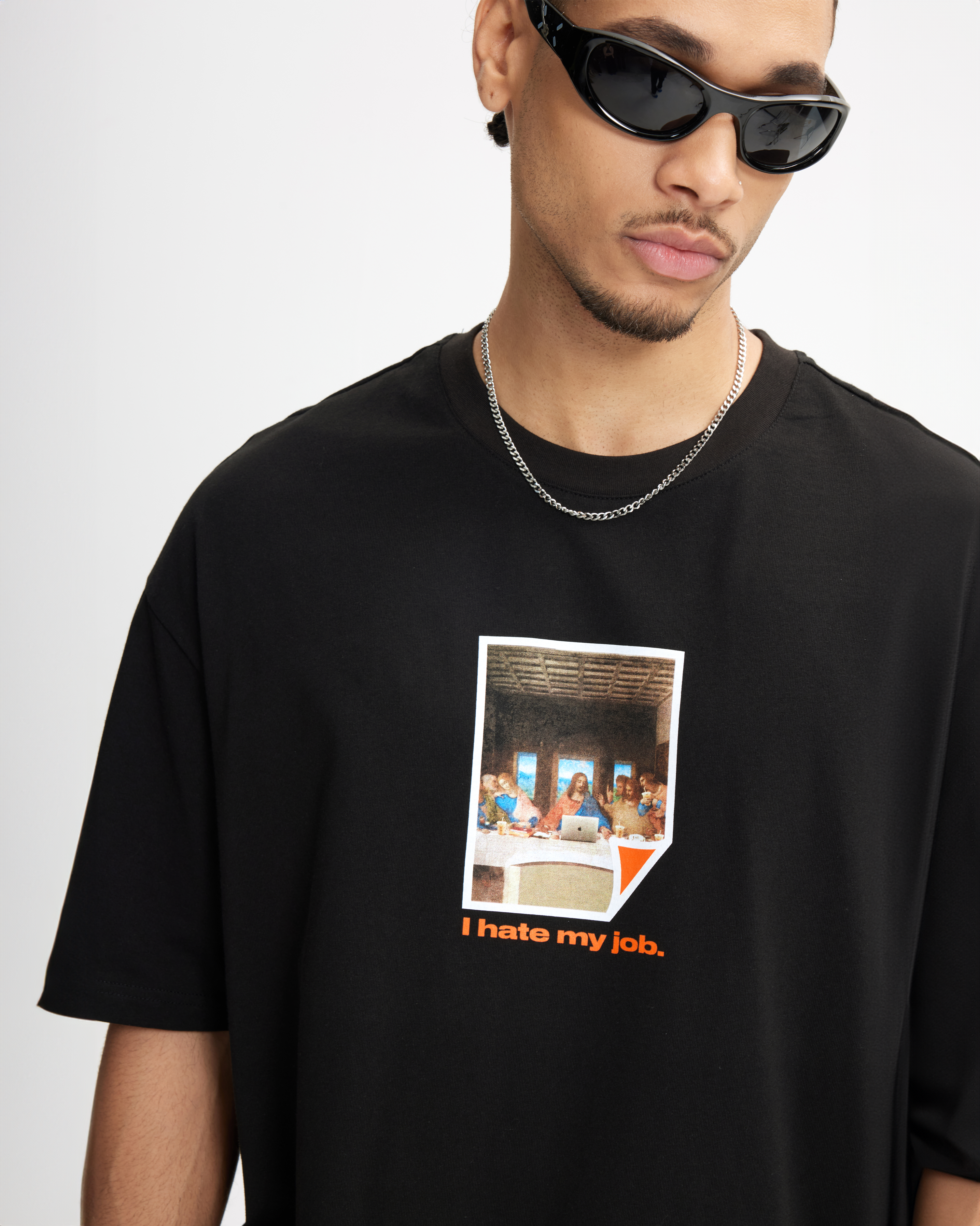 I hate my job Black Tee